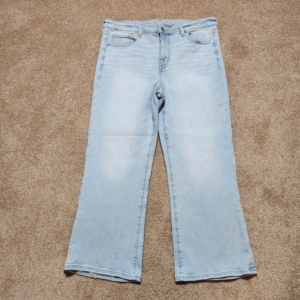 American Eagle Jeans Women 12S Next Level Stretch High Rise Kick Boot Crop
